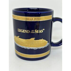 Royal Caribbean "Sovereign Of The Seas" 12oz. Coffee Tea Mug Cup Cobalt Blue 22K